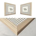 Vintage Cat Gingham Wall Art for Pet Lovers