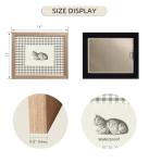 Vintage Cat Gingham Wall Art for Pet Lovers