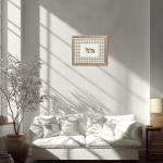 Vintage Cat Gingham Wall Art for Pet Lovers