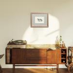 Vintage Cat Gingham Wall Art for Pet Lovers