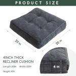 Tufted Corduroy Recliner Seat Cushion for Comfort