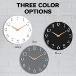 Wooden Silent Non-Ticking Wall Clock - 12 Inch