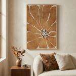 Boho Abstract Floral Wall Art Canvas Print