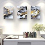 Black and White Abstract Wall Art Set of 3