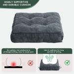 Tufted Corduroy Recliner Seat Cushion for Comfort