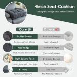 Tufted Corduroy Recliner Seat Cushion for Comfort