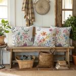 Spring Farmhouse Pillow Covers 18x18 for Home