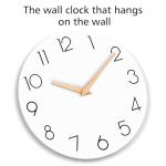 Wooden Silent Non-Ticking Wall Clock - 12 Inch