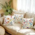 Spring Farmhouse Pillow Covers 18x18 for Home