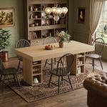 63-Inch Wooden Dining Table for 4-6 People