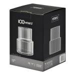 KROSNO Modern Japandi Ribbed Glass Flower Vase