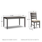 Rokane 7-Piece Brown Dining Room Set with Chairs