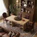 63-Inch Wooden Dining Table for 4-6 People