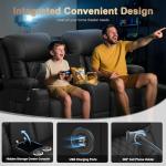 Peafowl Reclining Loveseat with Center Console and USB