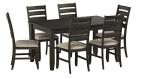 Rokane 7-Piece Brown Dining Room Set with Chairs
