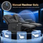 Peafowl Reclining Loveseat with Center Console and USB