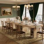63-Inch Wooden Dining Table for 4-6 People