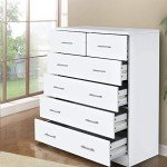 White 6-Drawer Tallboy Storage Cabinet - Artiss