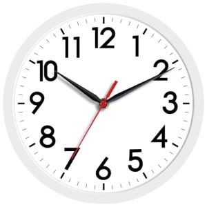 Modern 8-Inch Battery-Operated Silent Wall Clock
