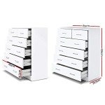 White 6-Drawer Tallboy Storage Cabinet - Artiss