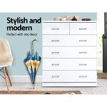 White 6-Drawer Tallboy Storage Cabinet - Artiss