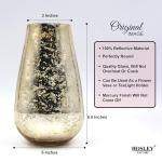 Modern Mercury Gold Glass Vase for Home Decor
