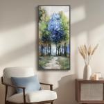 Colorful Forest Vertical Canvas Wall Art, 20x40 In