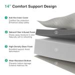 Novilla 14" Queen Memory Foam Mattress with Cover