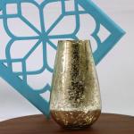 Modern Mercury Gold Glass Vase for Home Decor