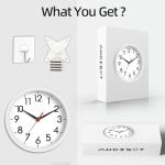 Modern 8-Inch Battery-Operated Silent Wall Clock