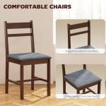 5-Piece Solid Wood Dining Set for Small Spaces