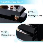 High Gloss 3-Piece Modern LED Coffee Table Set