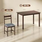 5-Piece Solid Wood Dining Set for Small Spaces