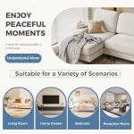 U-Shaped Sectional Couch with Chaise Lounge, Beige