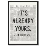 Retro Black and White Newspaper Quote Wall Art