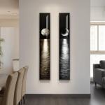 Set of 2 Framed Nighttime Coastal Wall Art