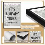 Retro Black and White Newspaper Quote Wall Art