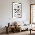 Retro Black and White Newspaper Quote Wall Art