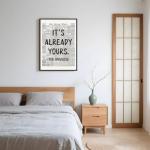 Retro Black and White Newspaper Quote Wall Art