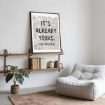 Retro Black and White Newspaper Quote Wall Art
