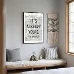 Retro Black and White Newspaper Quote Wall Art
