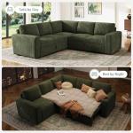 HONBAY Modular L-Shaped Sleeper Sofa with Storage