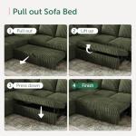 HONBAY Modular L-Shaped Sleeper Sofa with Storage