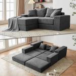 Cozy Modular L-Shaped Cloud Sofa in Grey