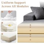 Cozy Modular L-Shaped Cloud Sofa in Grey