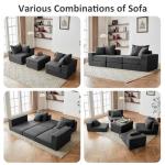 Cozy Modular L-Shaped Cloud Sofa in Grey