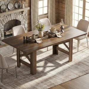 71" Farmhouse Dining Table for 6-8, Walnut