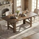 71" Farmhouse Dining Table for 6-8, Walnut