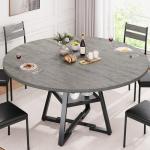 Jocoevol Grey Round Dining Table for 4-6