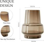 Modern 18 cm Amber Glass Flower Vase